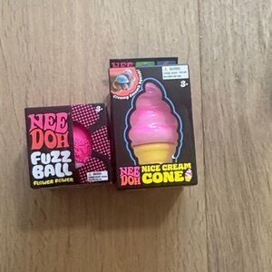 Nee Doh Pink & Yellow Ice Cream Cone Stress Toy